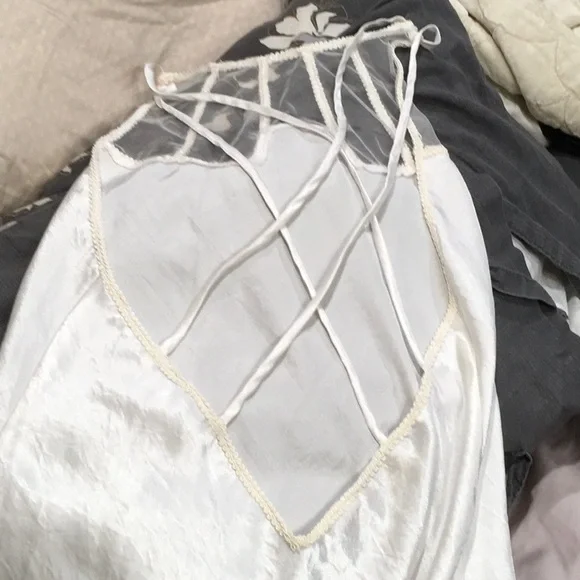 Vintage Victoria’s Secret gold label white nightgown